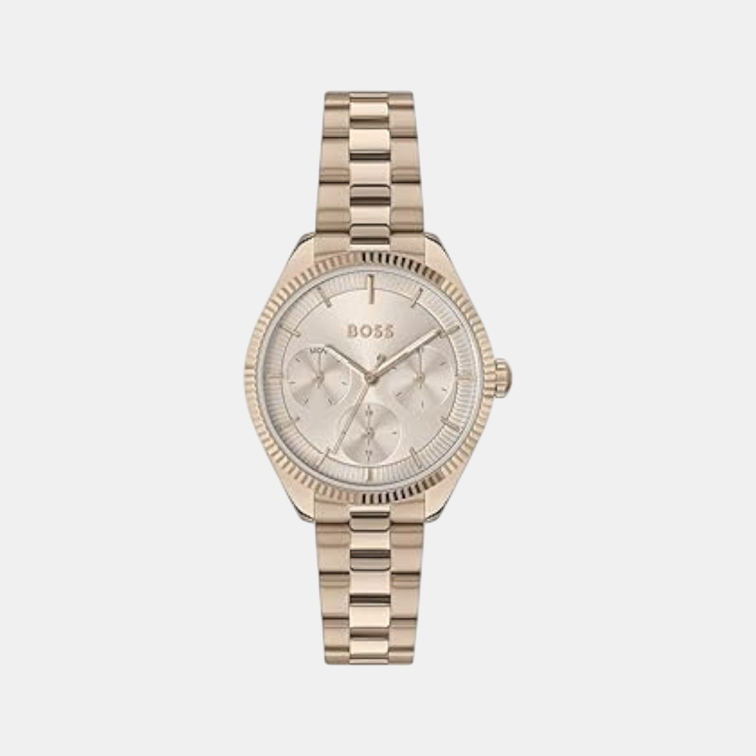 Boss Sage Sport Women Quartz Pink Dial Multi-Function Stainless Steel Watch 1502801