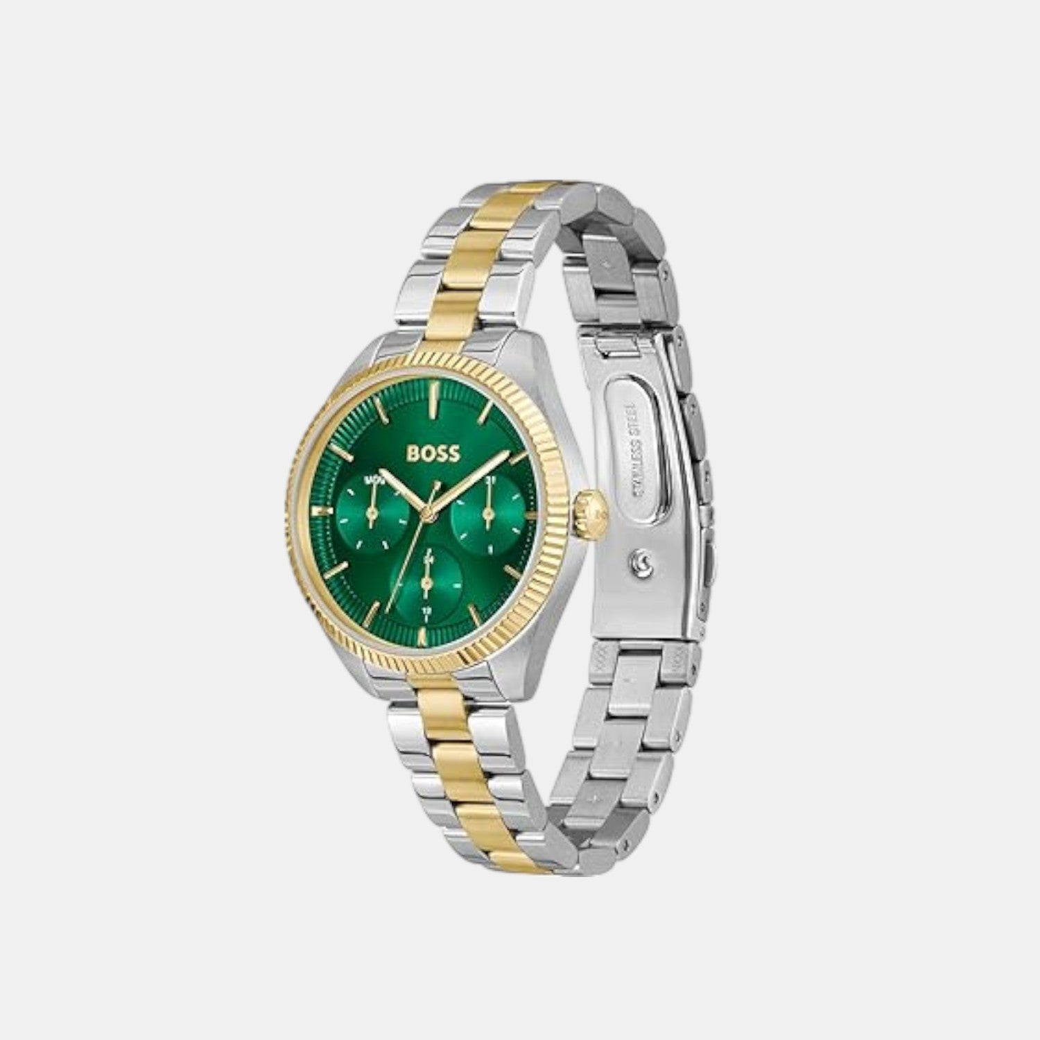 Boss Sage Sport Women Quartz Green Dial Multi-Function Stainless Steel Watch 1502806