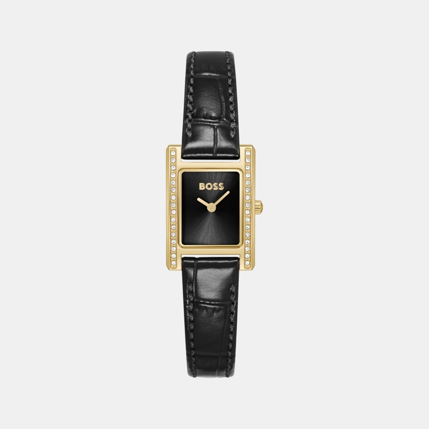 Boss Lucy Precious Women Quartz Black Dial Analog Leather Watch 1502813