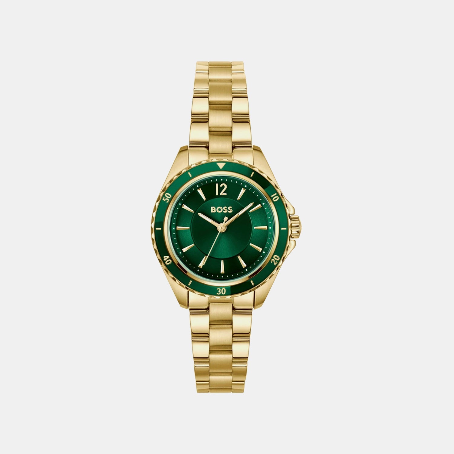Boss Sage Aqua Women Quartz Green Dial Analog Stainless Steel Watch 1502849