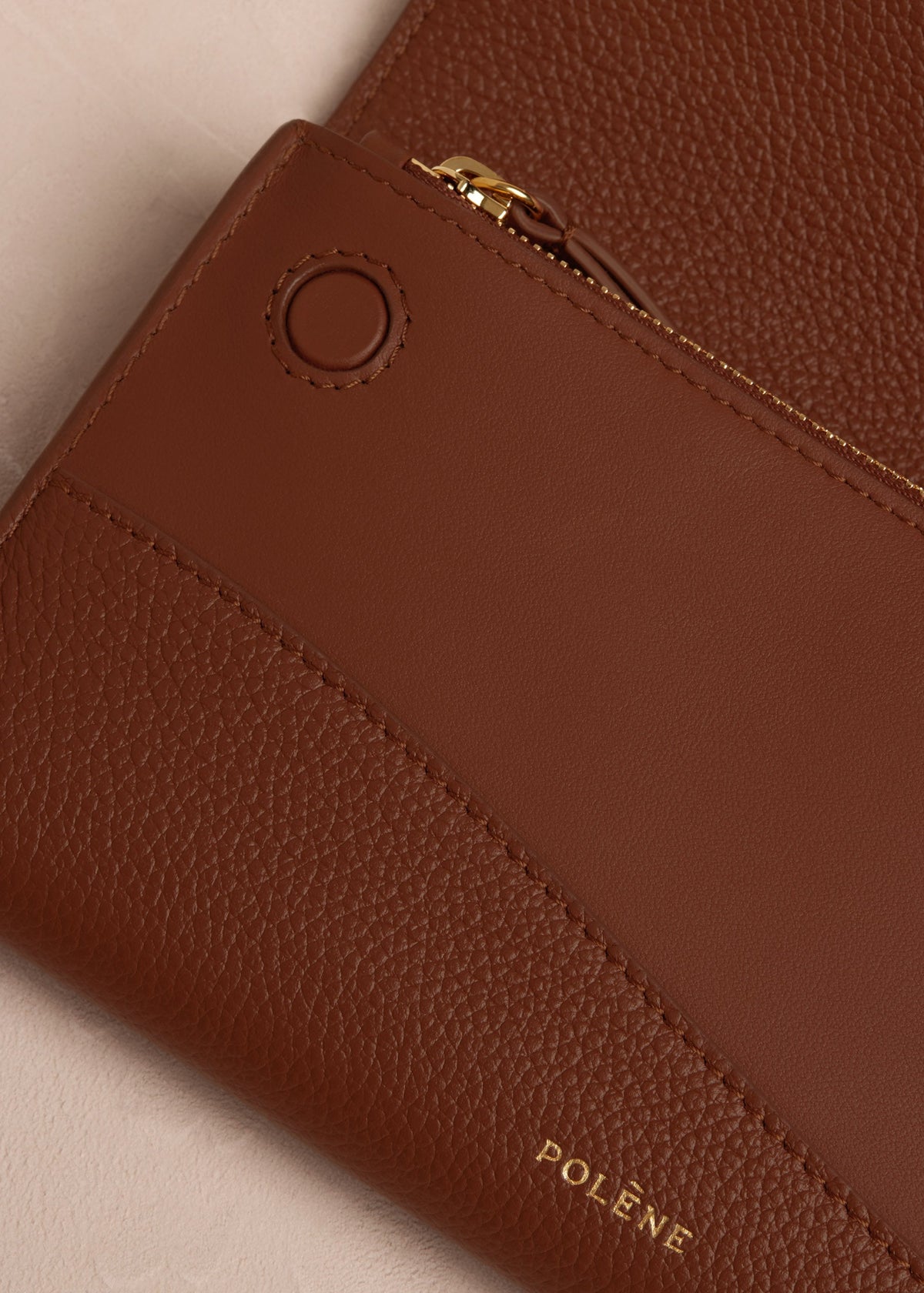 Polene Sierra Wallet Duo Cognac