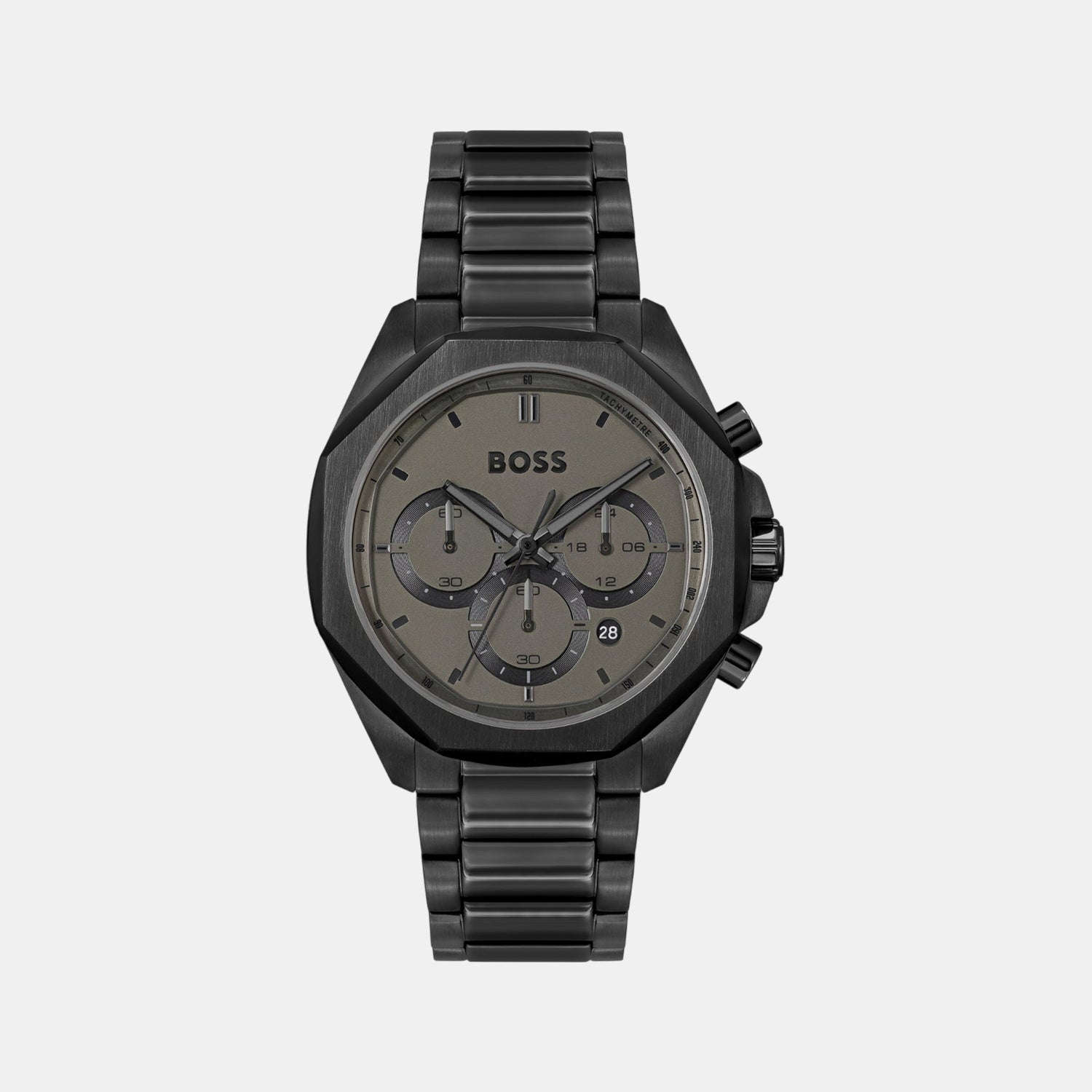 Boss Cloud Men Quartz Grey Dial Chronograph Stainless Steel Watch 1514016