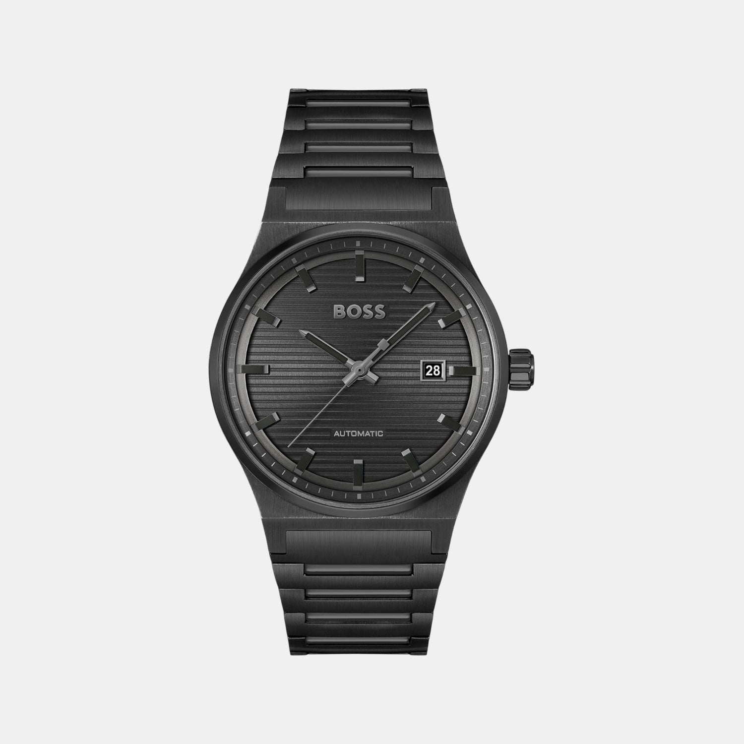 Boss Candor Men Quartz Black Dial Analog Stainless Steel Watch 1514120