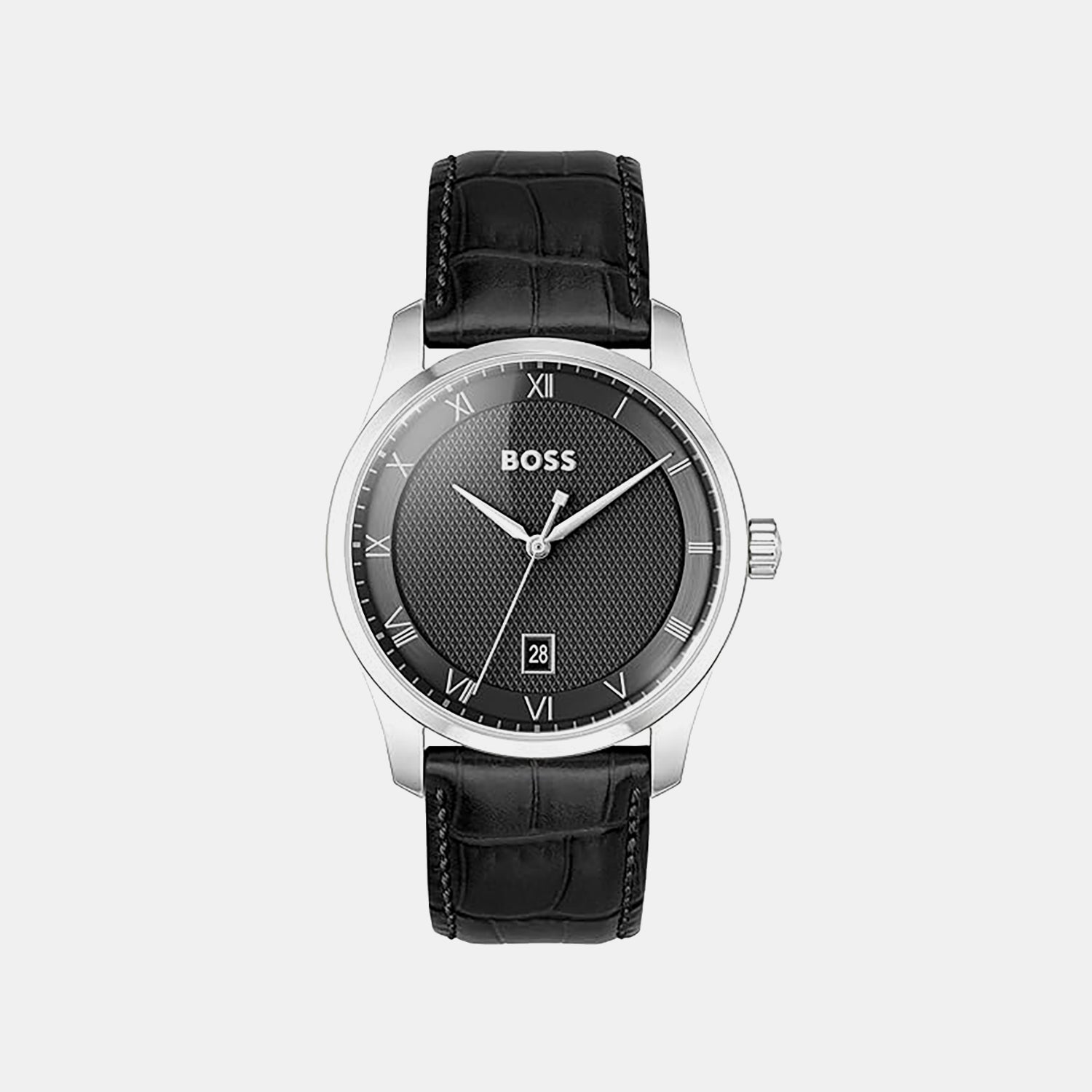 Boss Men Quartz Black Dial Analog Leather Watch 1514122