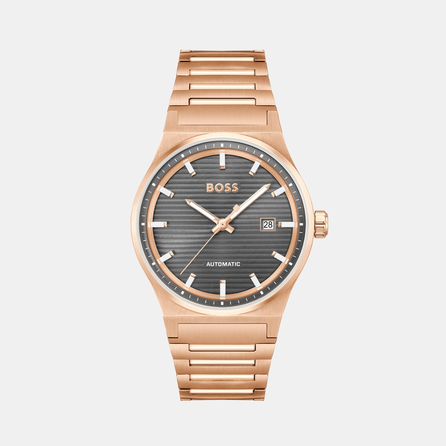 Boss Candor Men Automatic Grey Dial Analog Stainless Steel Watch 1514185