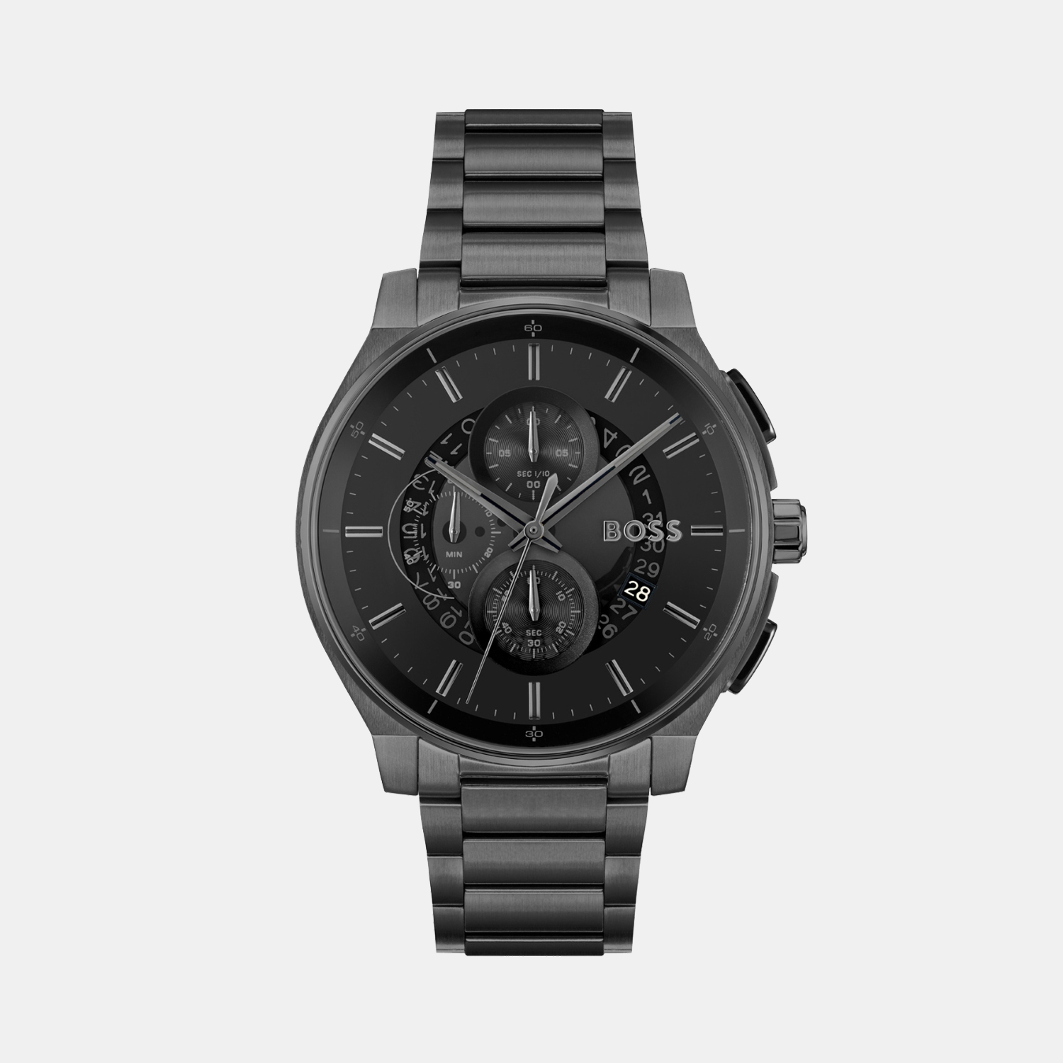 Boss Peak 2.0 Men Quartz Black Dial Chronograph Stainless Steel Watch 1514192