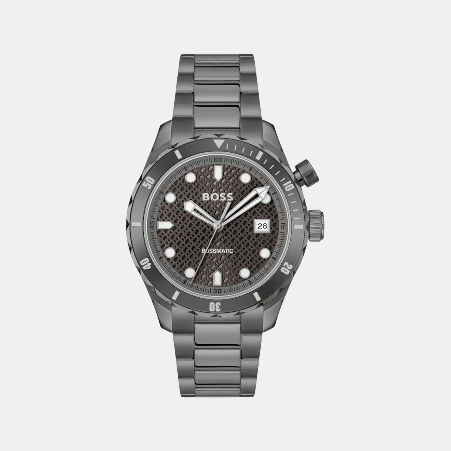 Boss Bossmatic Men Automatic Grey Dial Analog Stainless Steel Watch 1514213