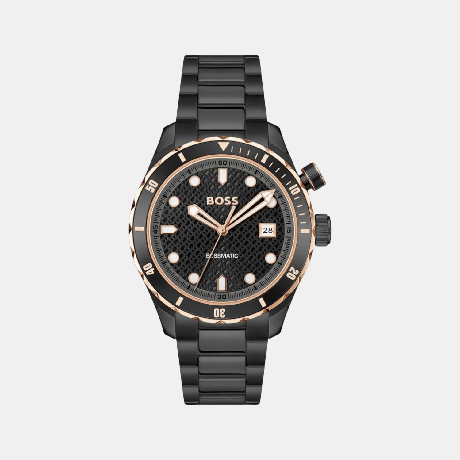 Boss Bossmatic Men Automatic Black Dial Analog Stainless Steel Watch 1514215