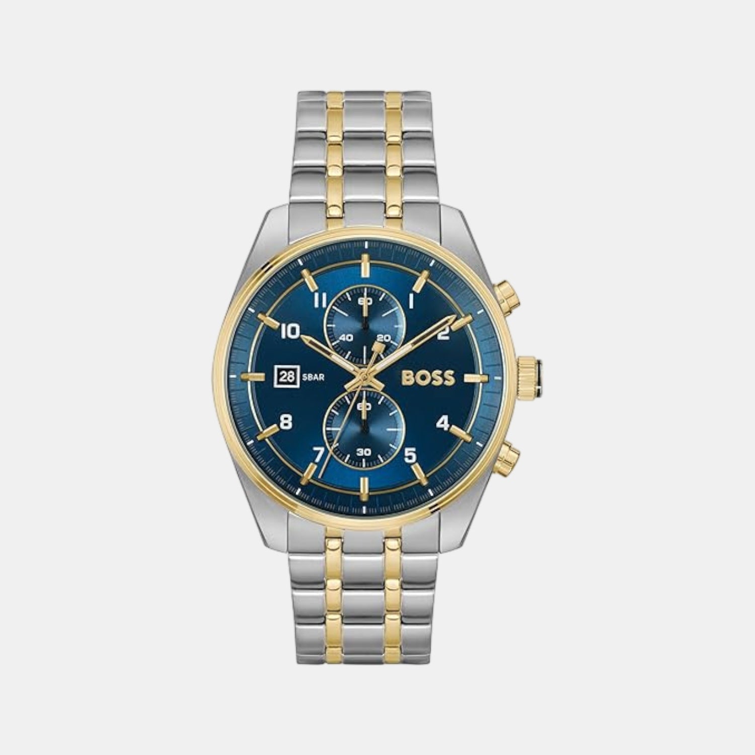 Boss Skytraveller Men Quartz Blue Dial Chronograph Stainless Steel Watch 1514247