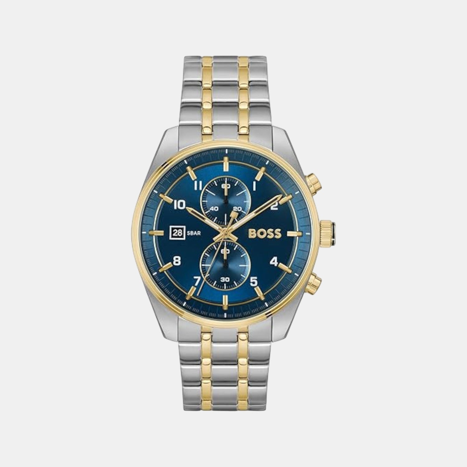 Boss Skytraveller Men Quartz Blue Dial Chronograph Stainless Steel Watch 1514247
