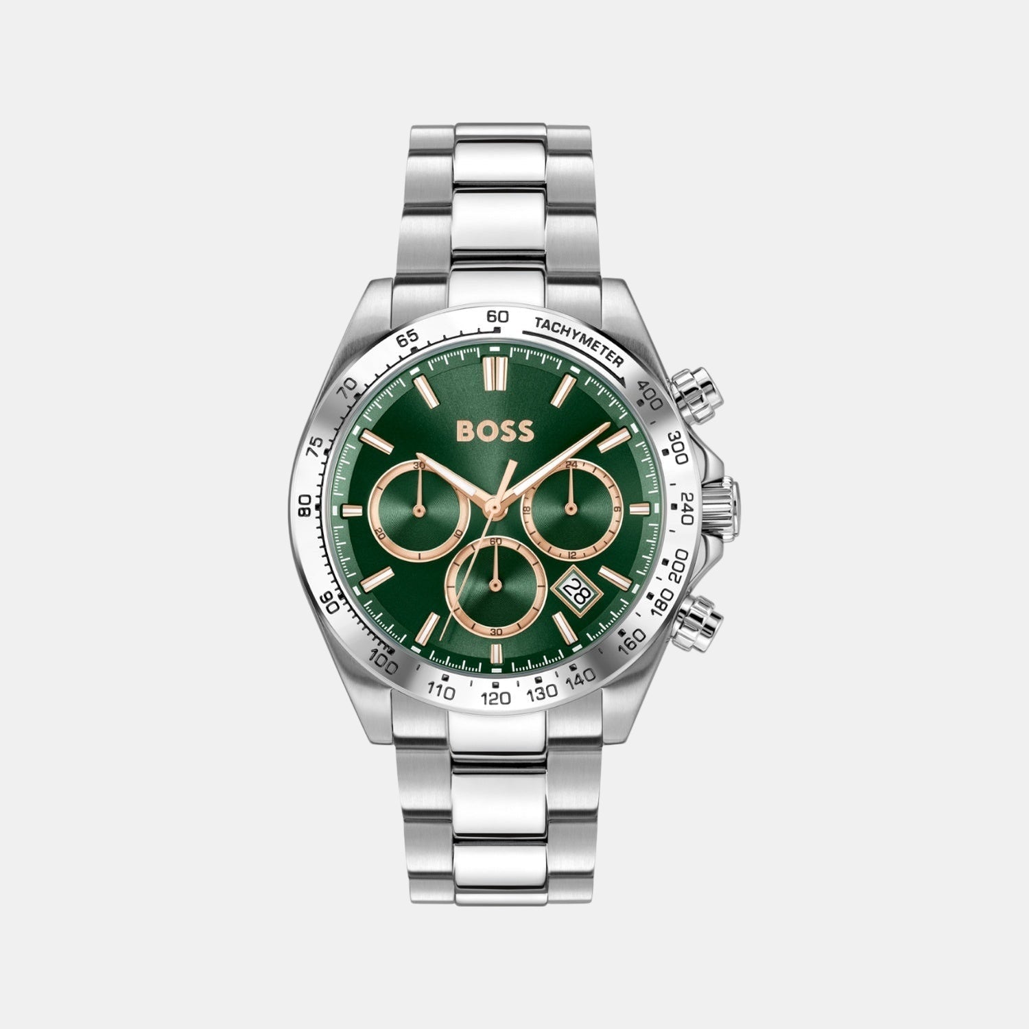 Boss Hero 2.0 Men Quartz Green Dial Chronograph Stainless Steel Watch 1514268