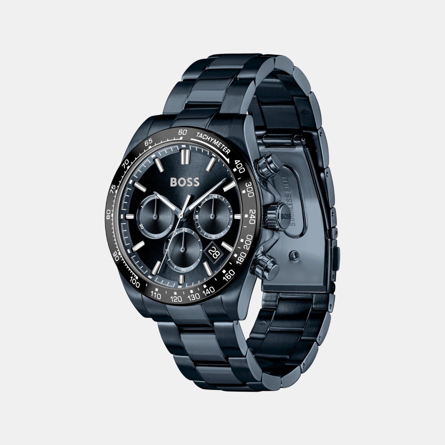 Boss Hero 2.0 Men Quartz Blue Dial Chronograph Stainless Steel Watch 1514270