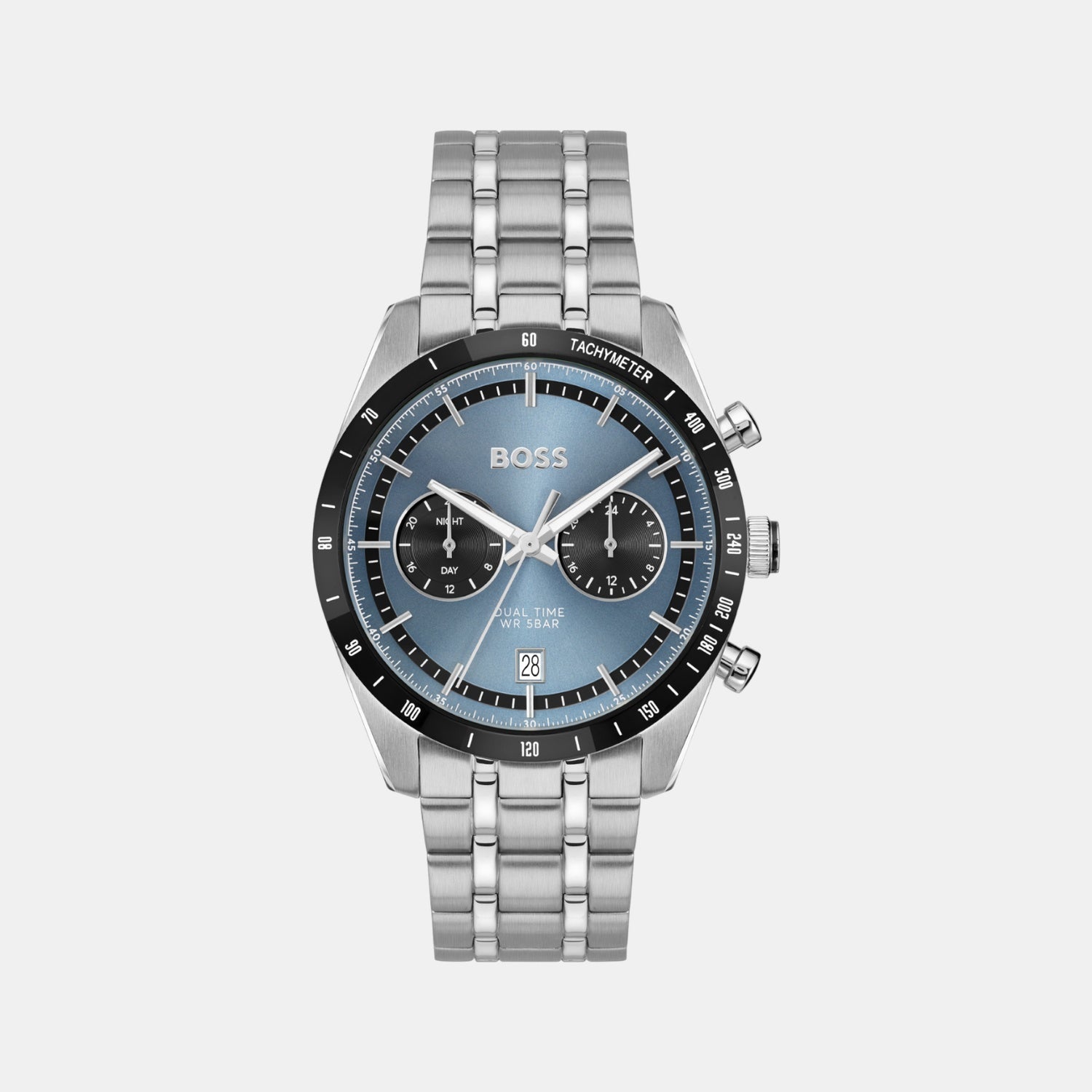 Boss Tourmaster Men Quartz Blue Dial Multi-Function Stainless Steel Watch 1514286