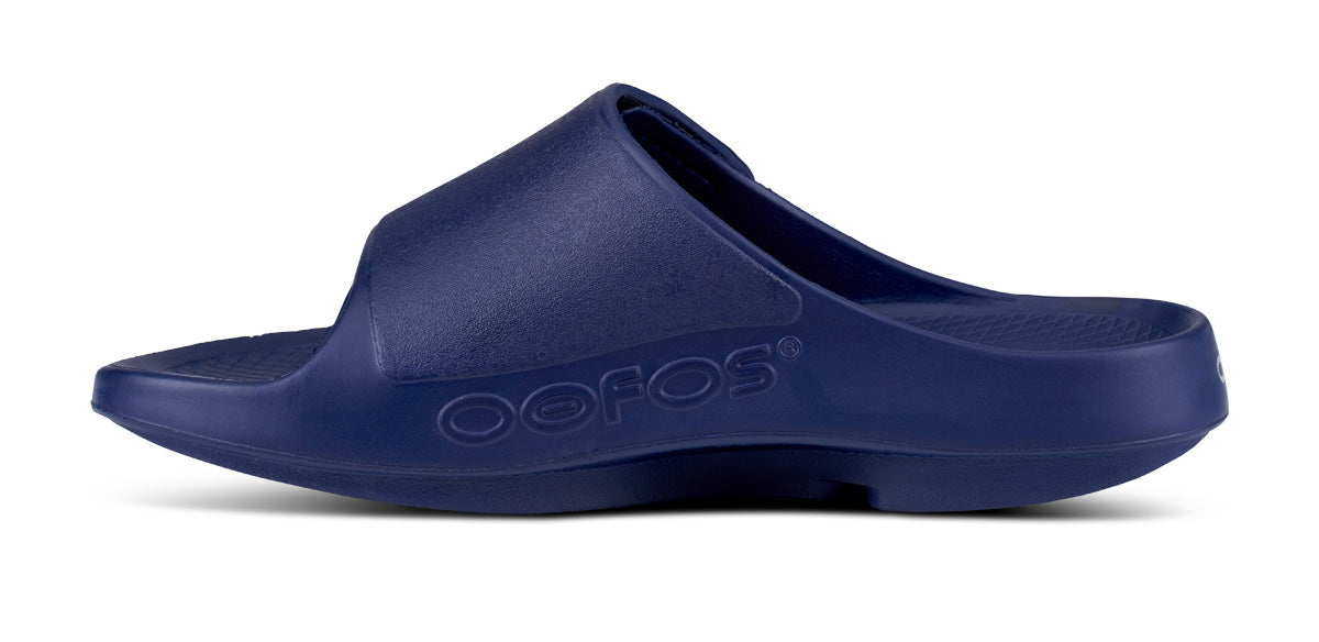 Oofos Men's Sport Flex Slide Navy