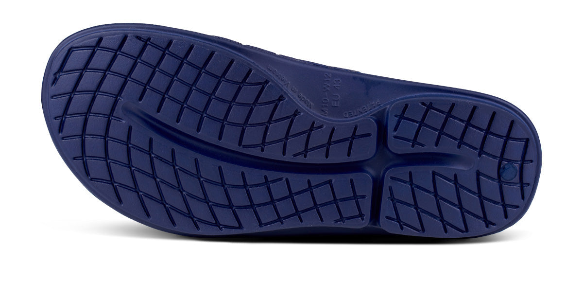 Oofos Men's Sport Flex Slide Navy
