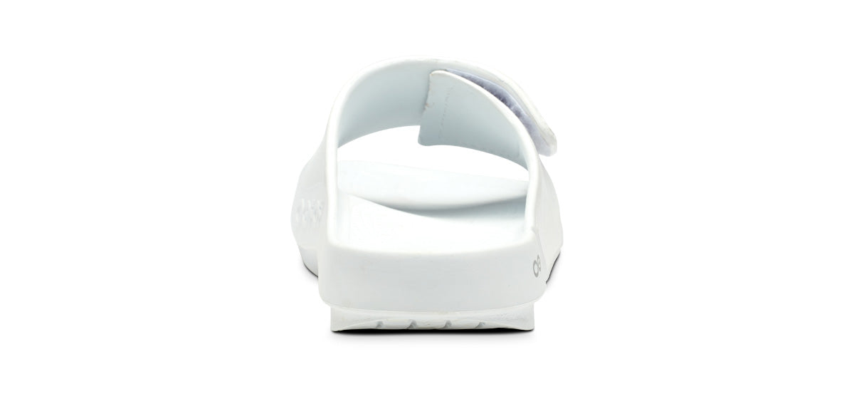 Oofos Men's Sport Flex Slide White