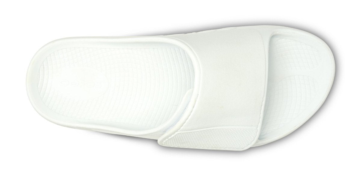 Oofos Women's Sport Flex Slide White