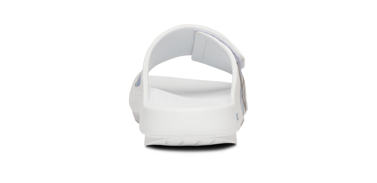 Oofos Men's Limited Sport Flex Slide Bauer White
