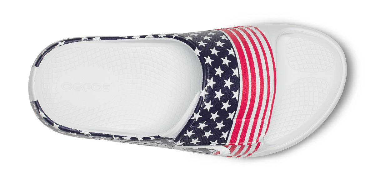 Oofos Men's Sport Flex Slide USA