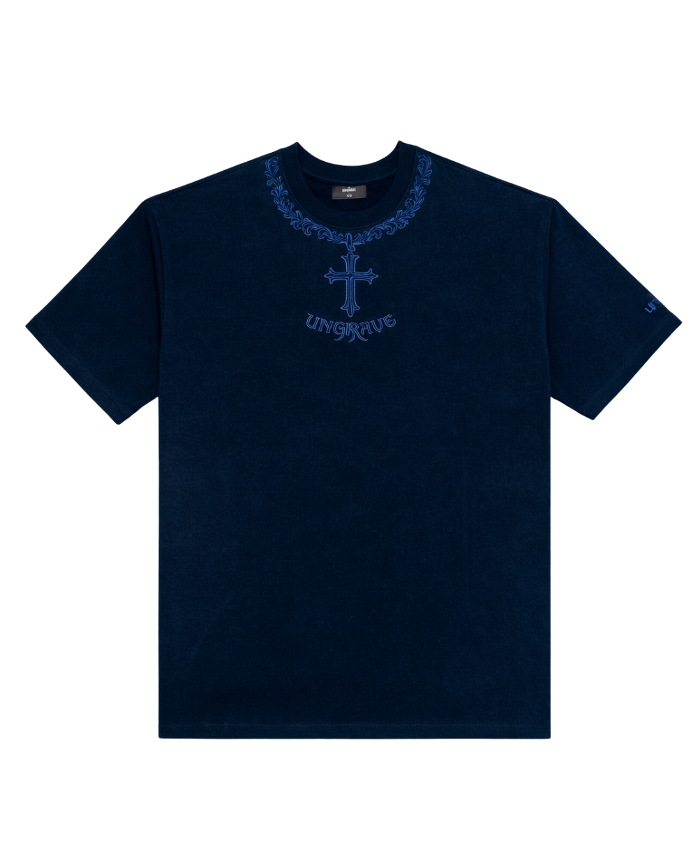 NAVY SILENT CREST TEE