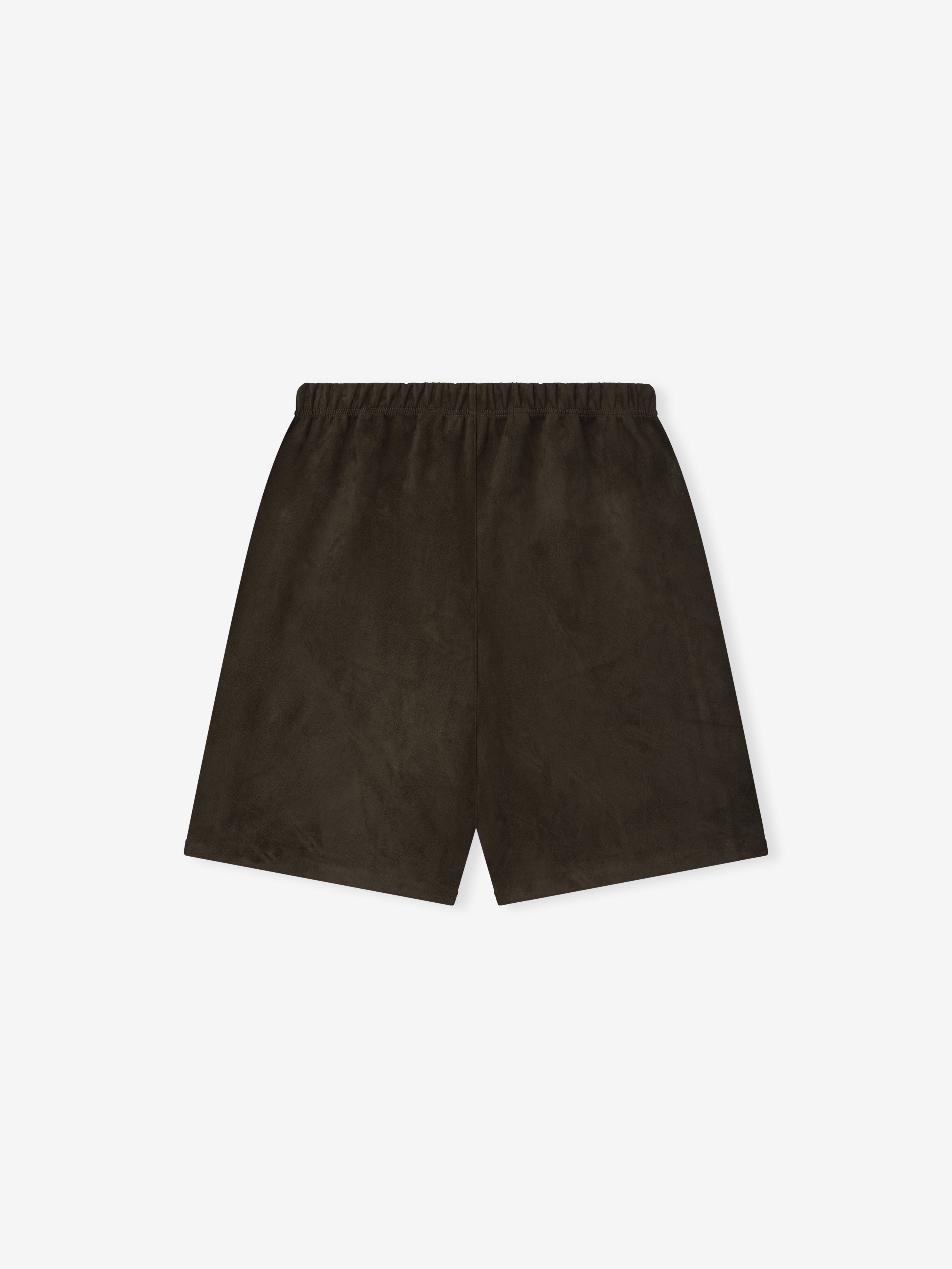Essentials Suede Fleece Relaxed Short Brown