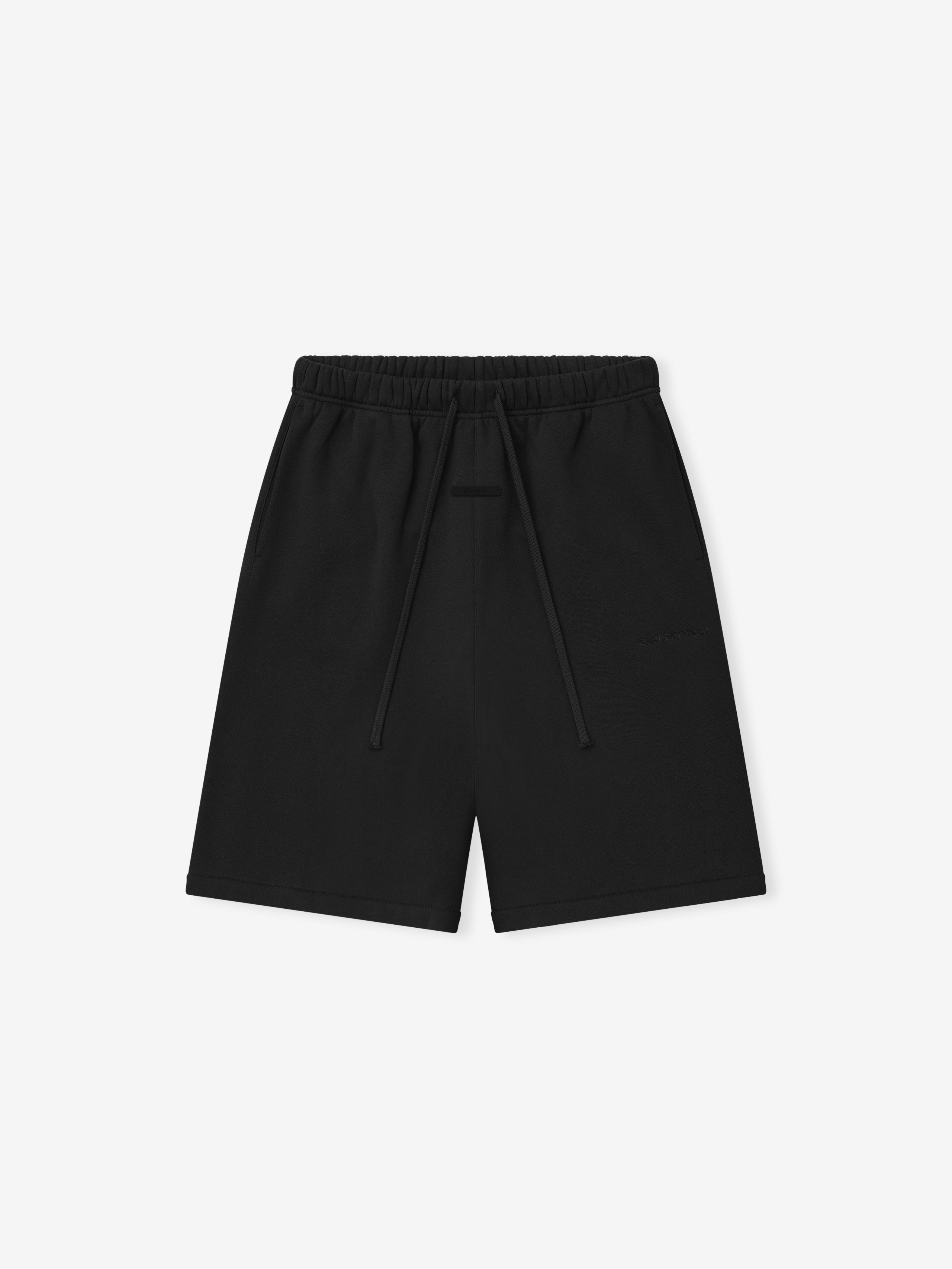 Essentials Suede Fleece Signature Relaxed Sweatshort Vintage Black