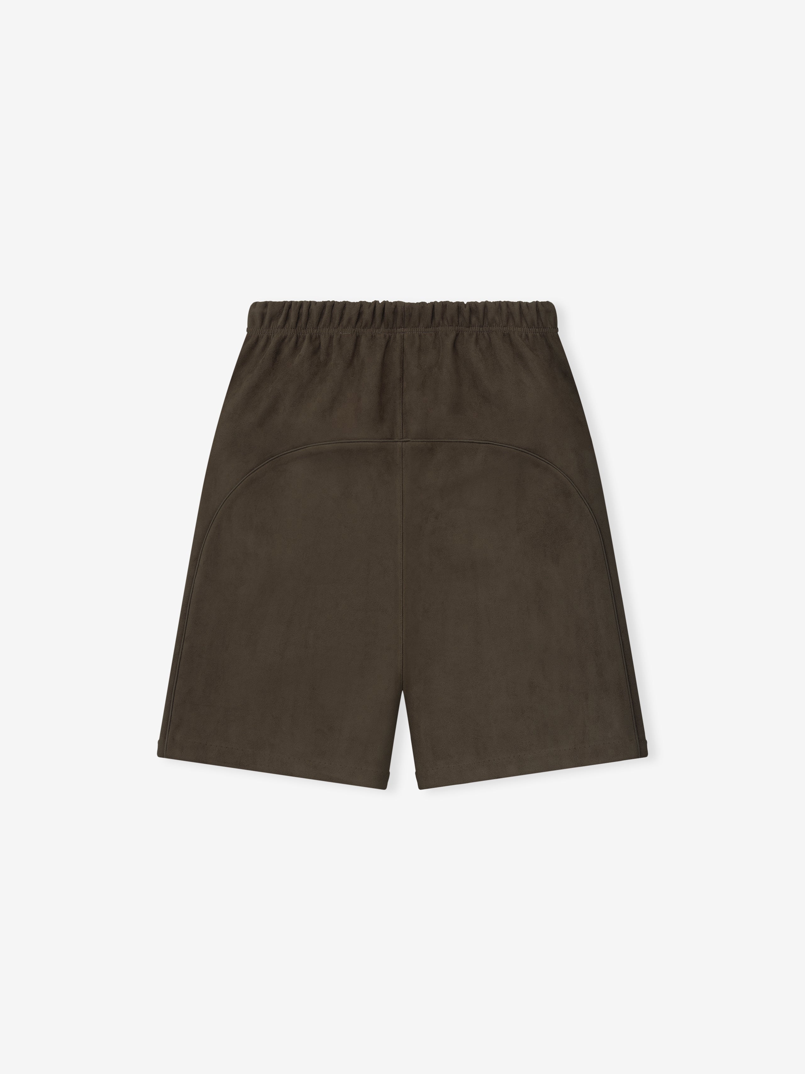 Essentials Suede Fleece Signature Relaxed Sweatshort W/ Piping Brown