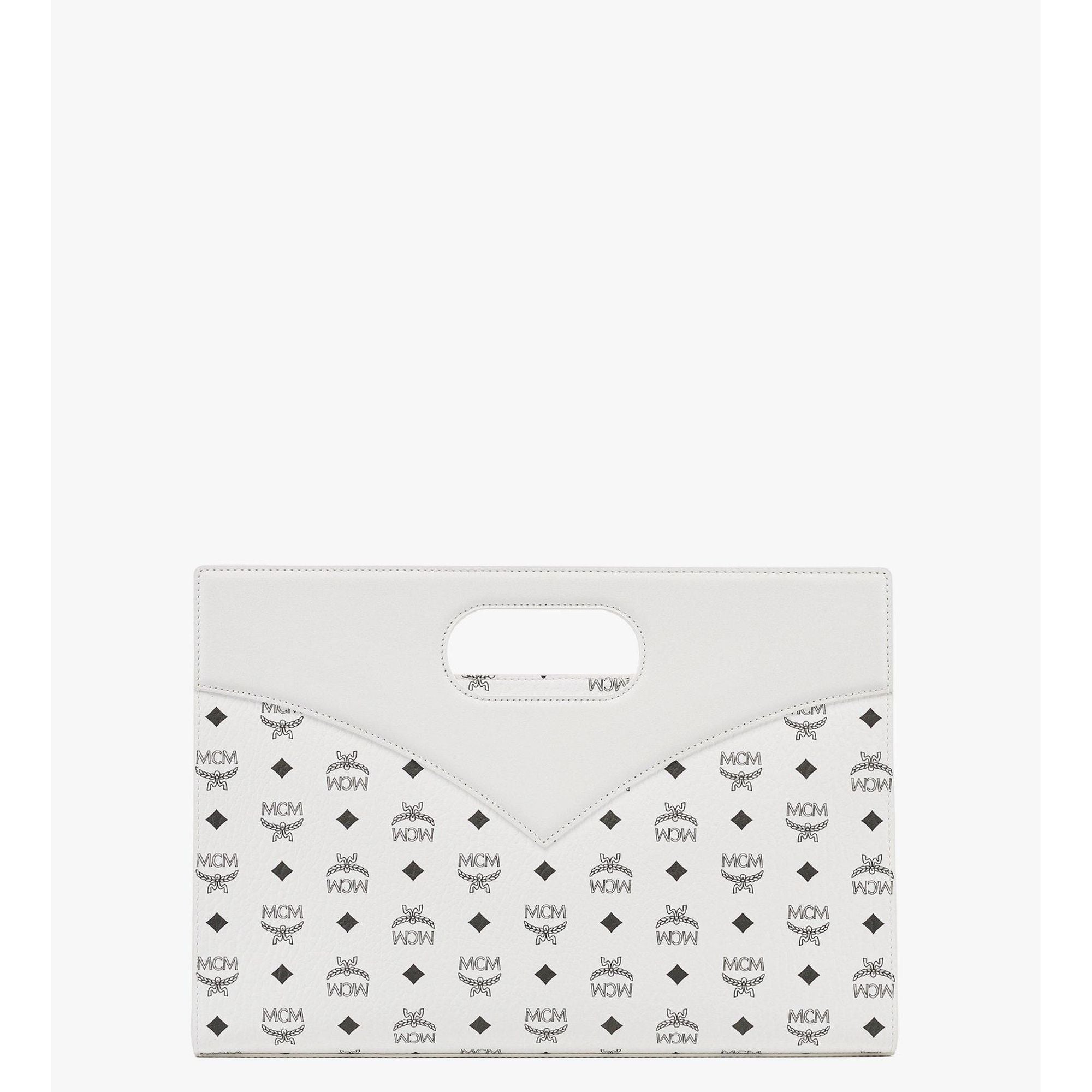 MCM Diamond Tote In Visetos Leather Mix