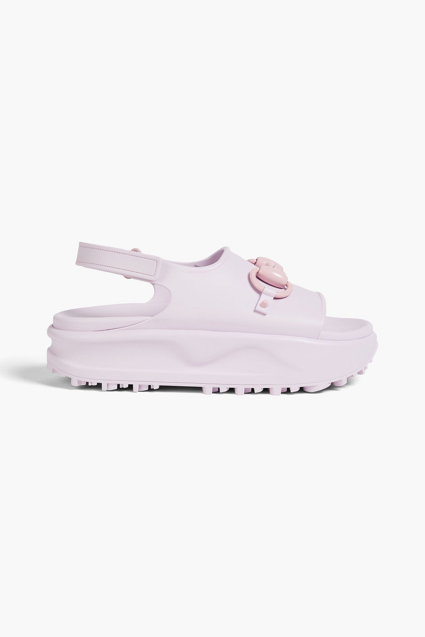 Gucci Embellished Rubber Platform Slingback Sandals Lilac Women's