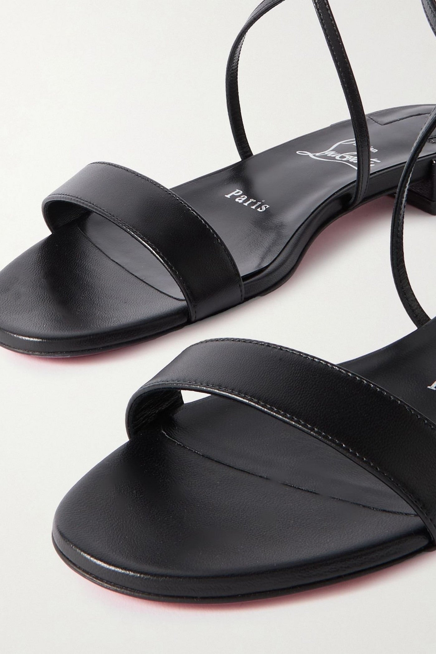 Christian Louboutin Miss Choca Leather Sandals Black Women's
