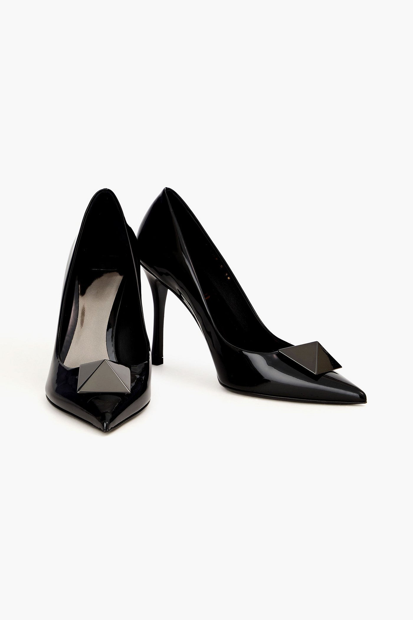 Valentino Garavani One Stud Patent-Leather Pumps Black Women's