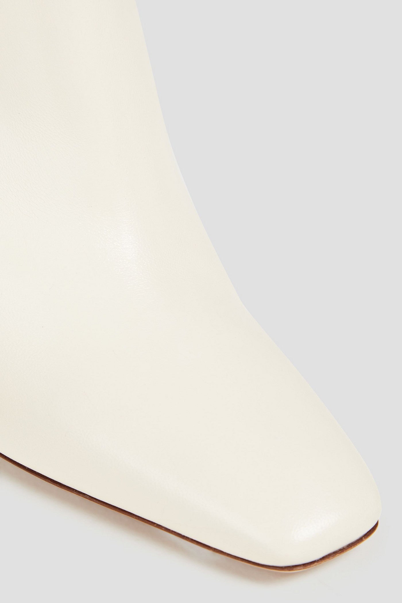 Valentino Garavani Rockstud Leather Ankle Boots Ivory Women's