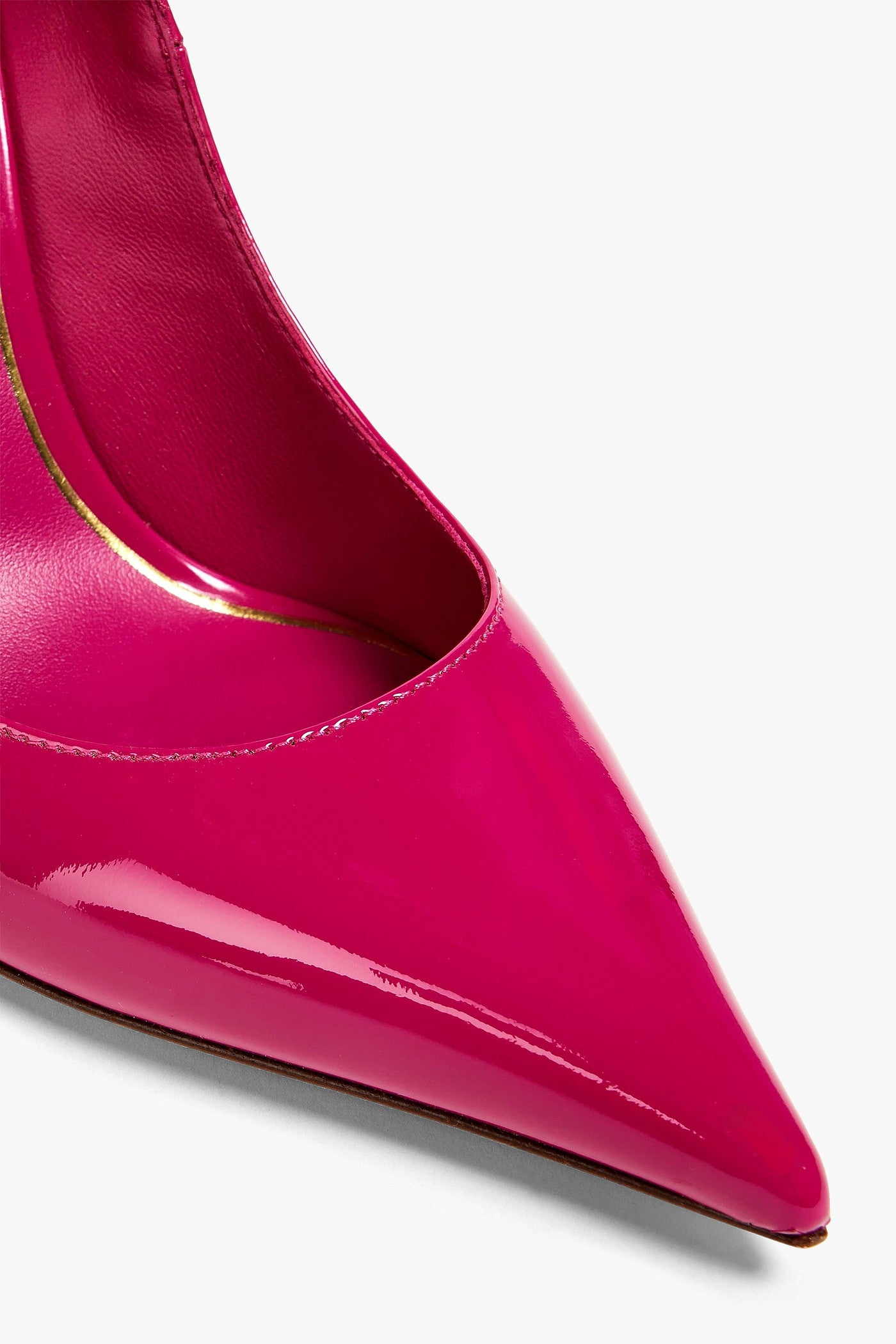 Valentino Garavani Tan-Go 100 Patent-Leather Pumps Magenta Women's