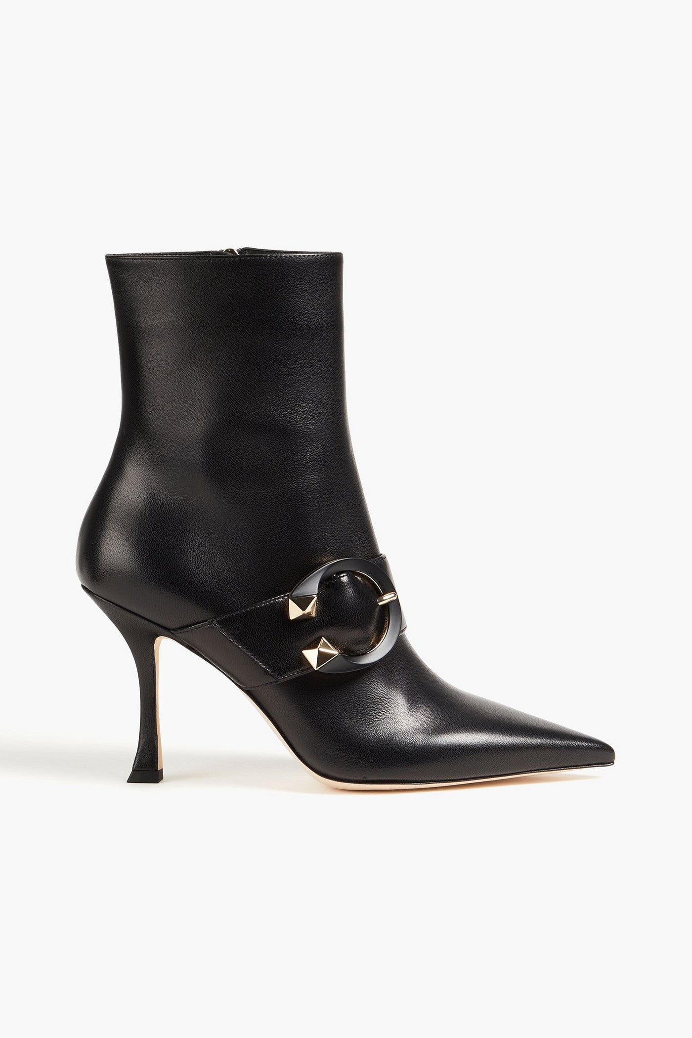 Jimmy Choo Magik 90 Buckled Leather Ankle Boots Black Women's