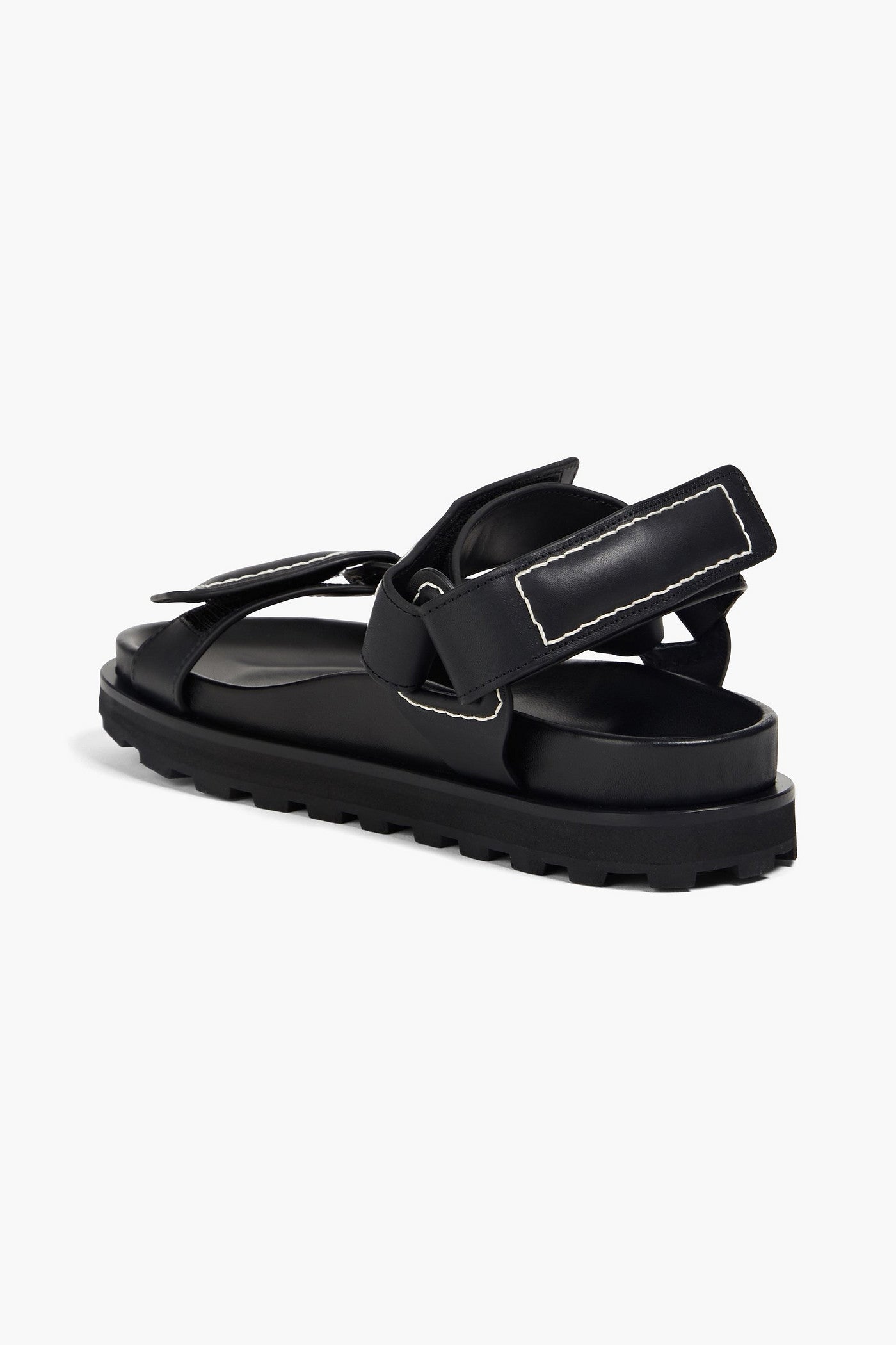 Jil Sander Leather Sandals Black Women's