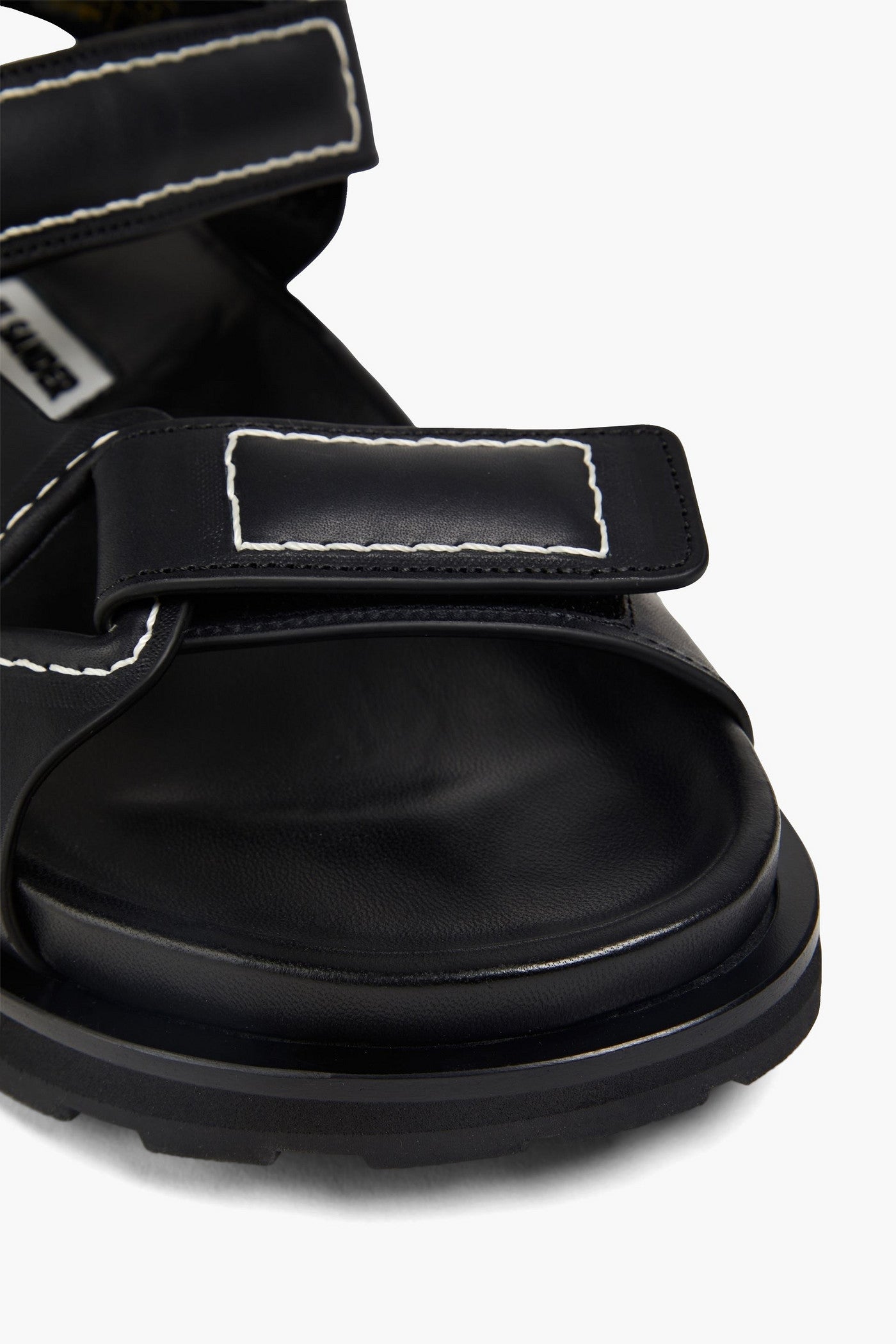 Jil Sander Leather Sandals Black Women's