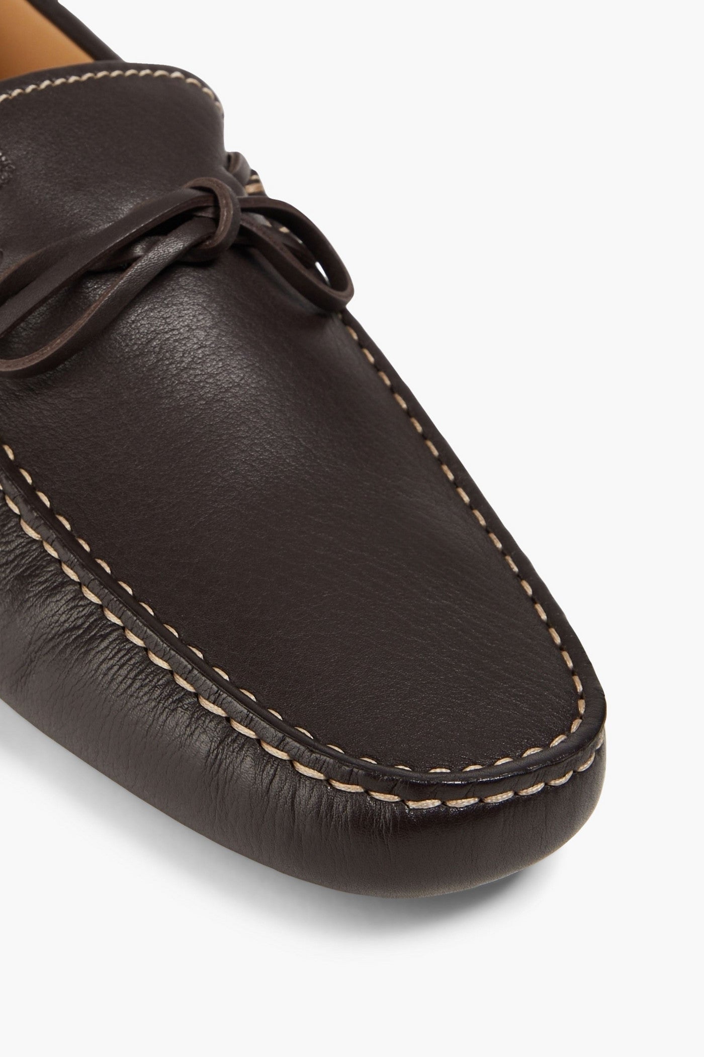 Tod's Heaven Lacetto Leather Driving Shoes Dark Brown