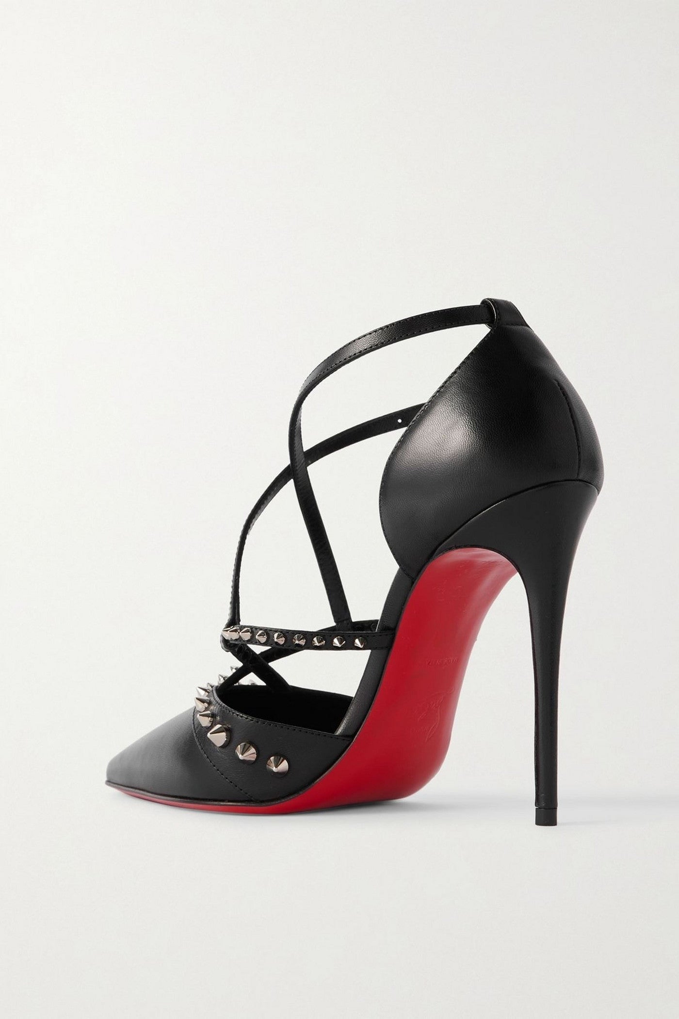 Christian Louboutin Tatooshka 100 Spiked Leather Pumps Black Women's