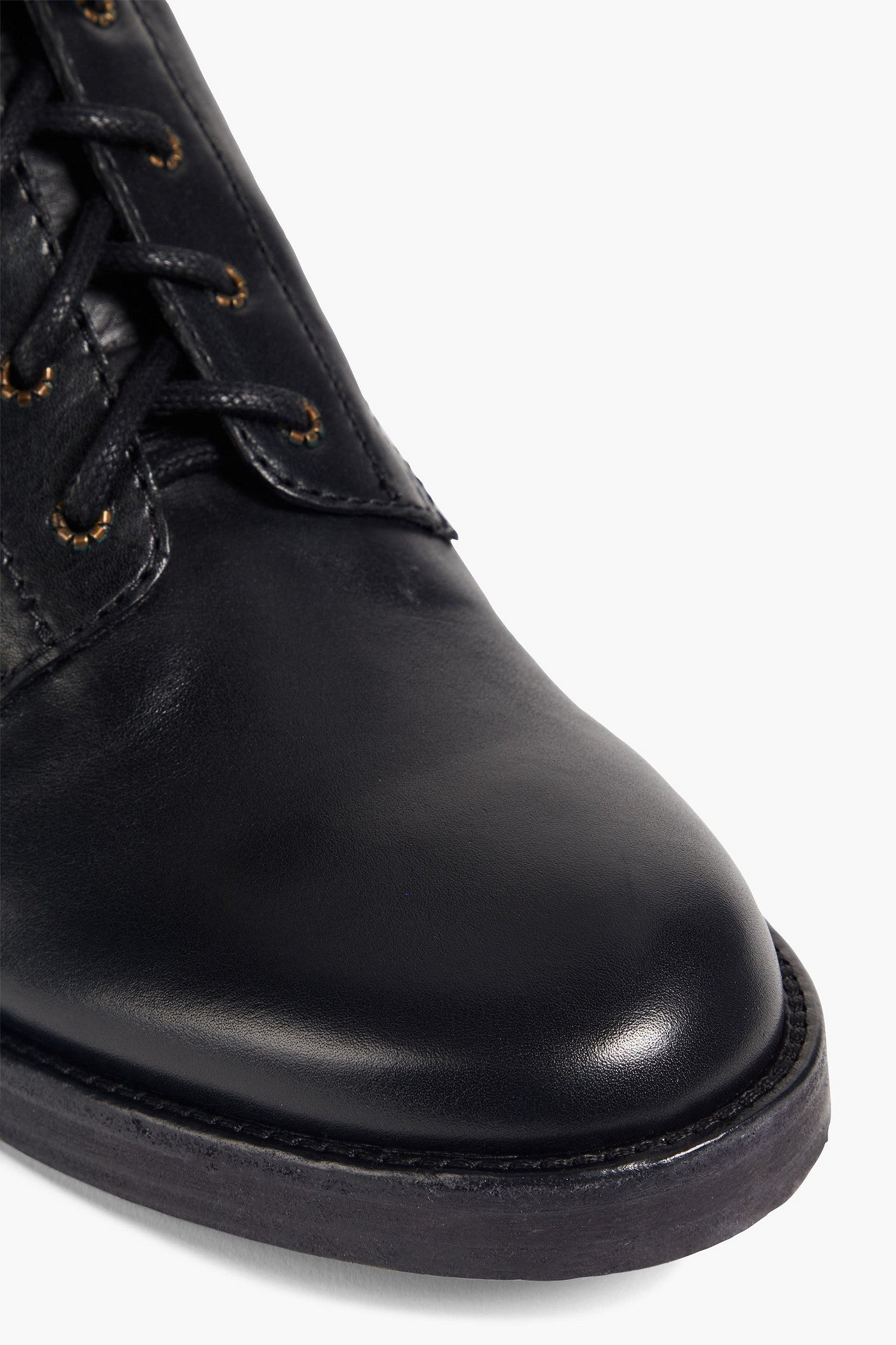 Isabel Marant Teylon Buckled Studded Leather Combat Boots Black Women's