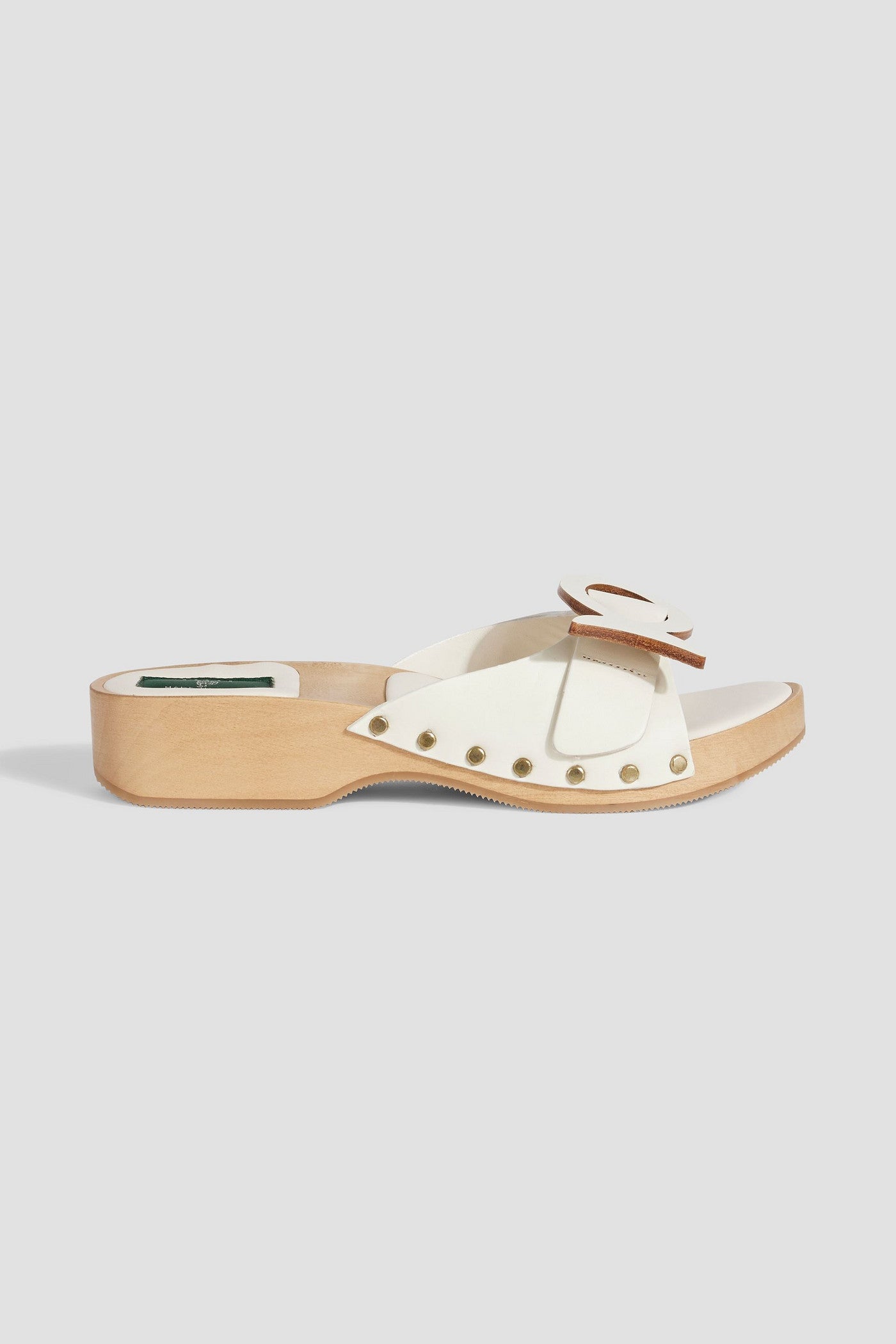 Pucci Appliqud Leather Mules White Women's