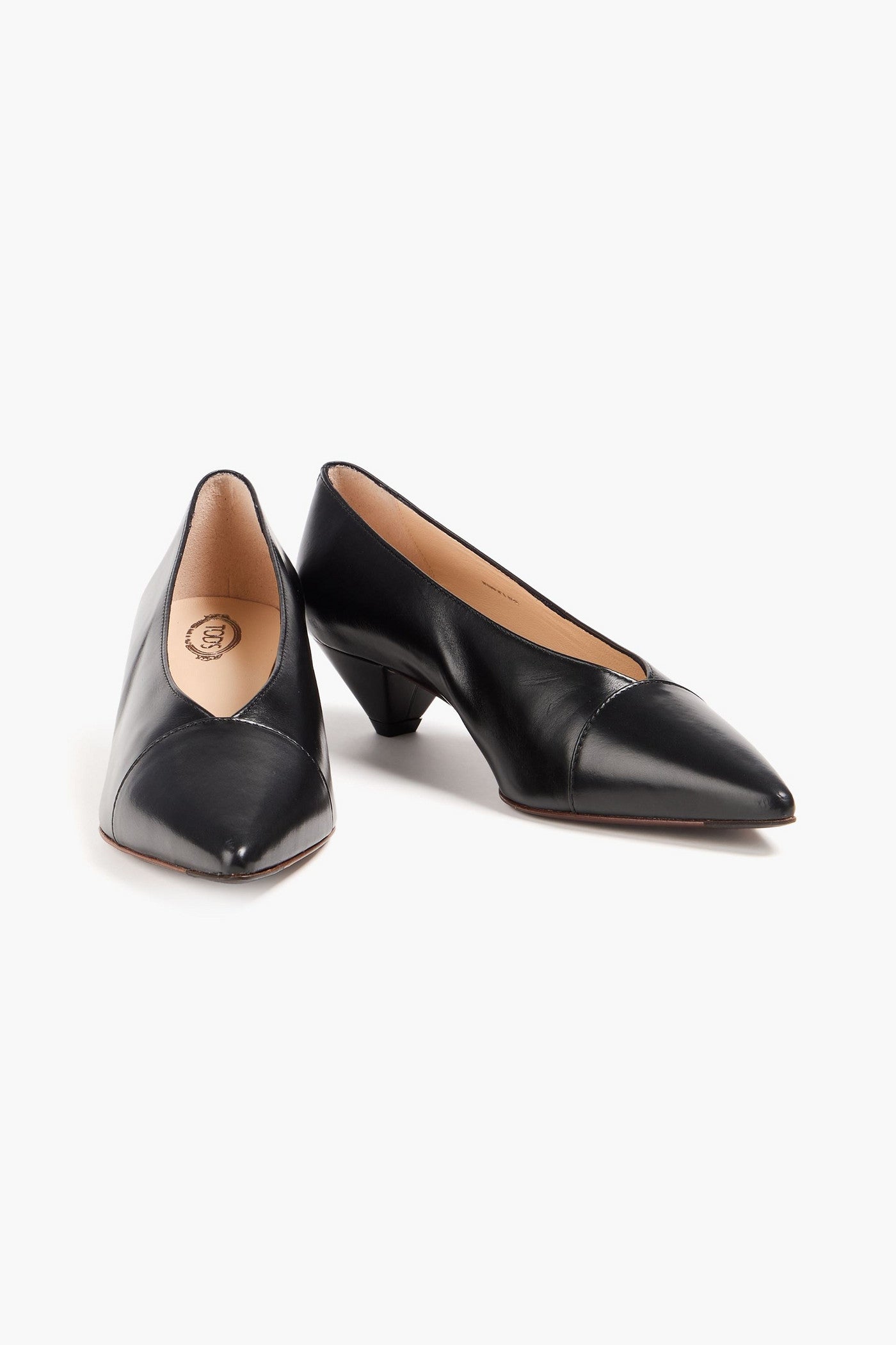 Tod's Leather Pumps Black Women's