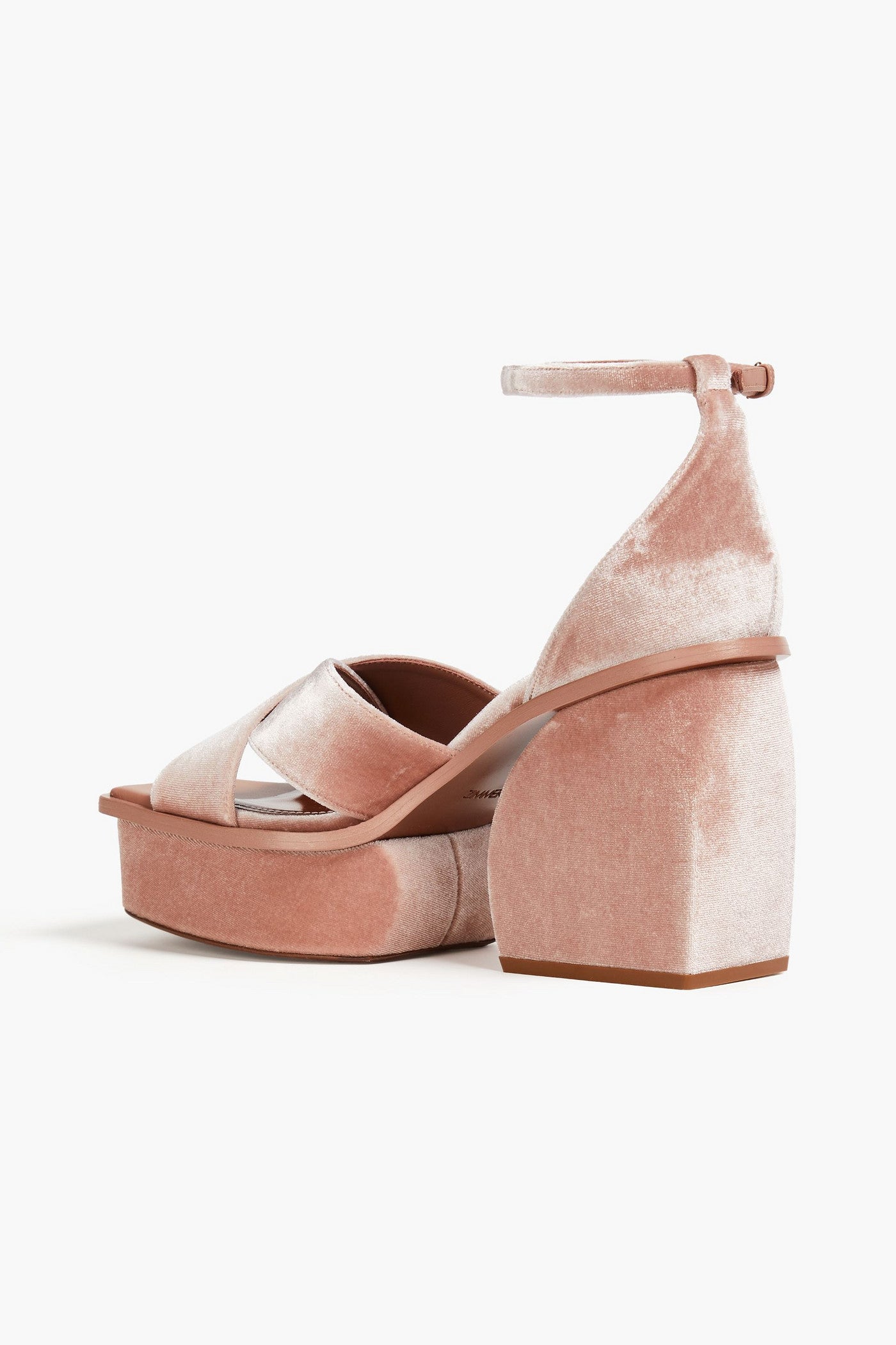 Zimmermann Velvet Platform Sandals Antique Rose Women's