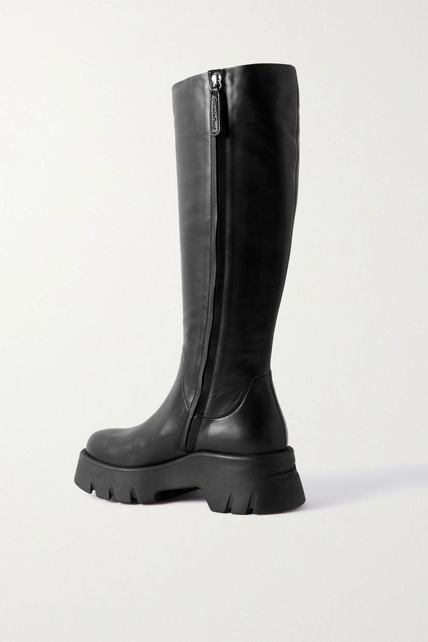 Gianvito Rossi Montey 20 Leather Knee Boots Black Women's