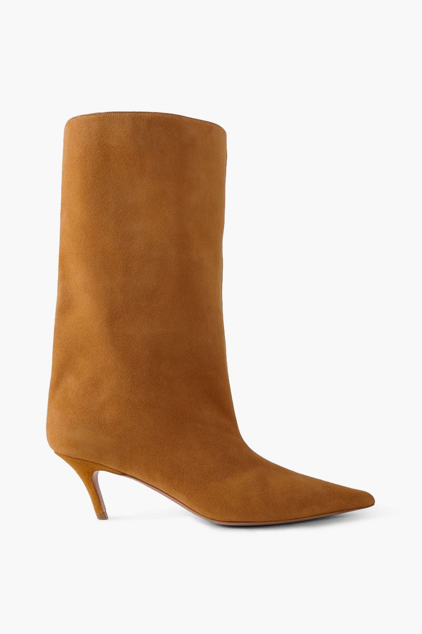 Amina Muaddi Fiona Suede Boots Camel Women's