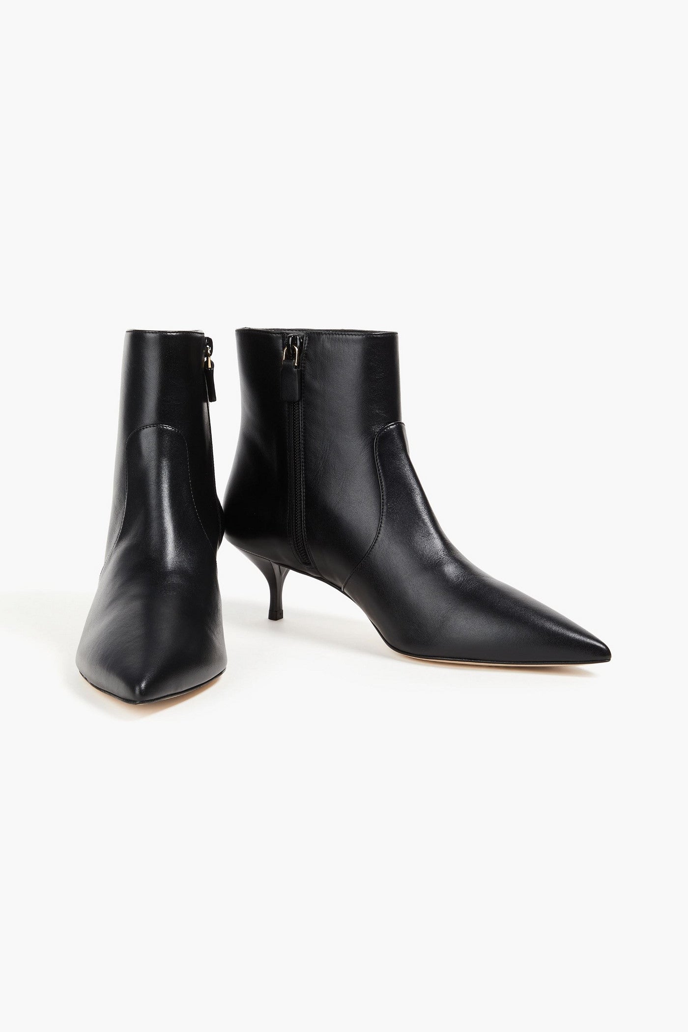 Stuart Weitzman Mara 50 Leather Ankle Boots Black Women's