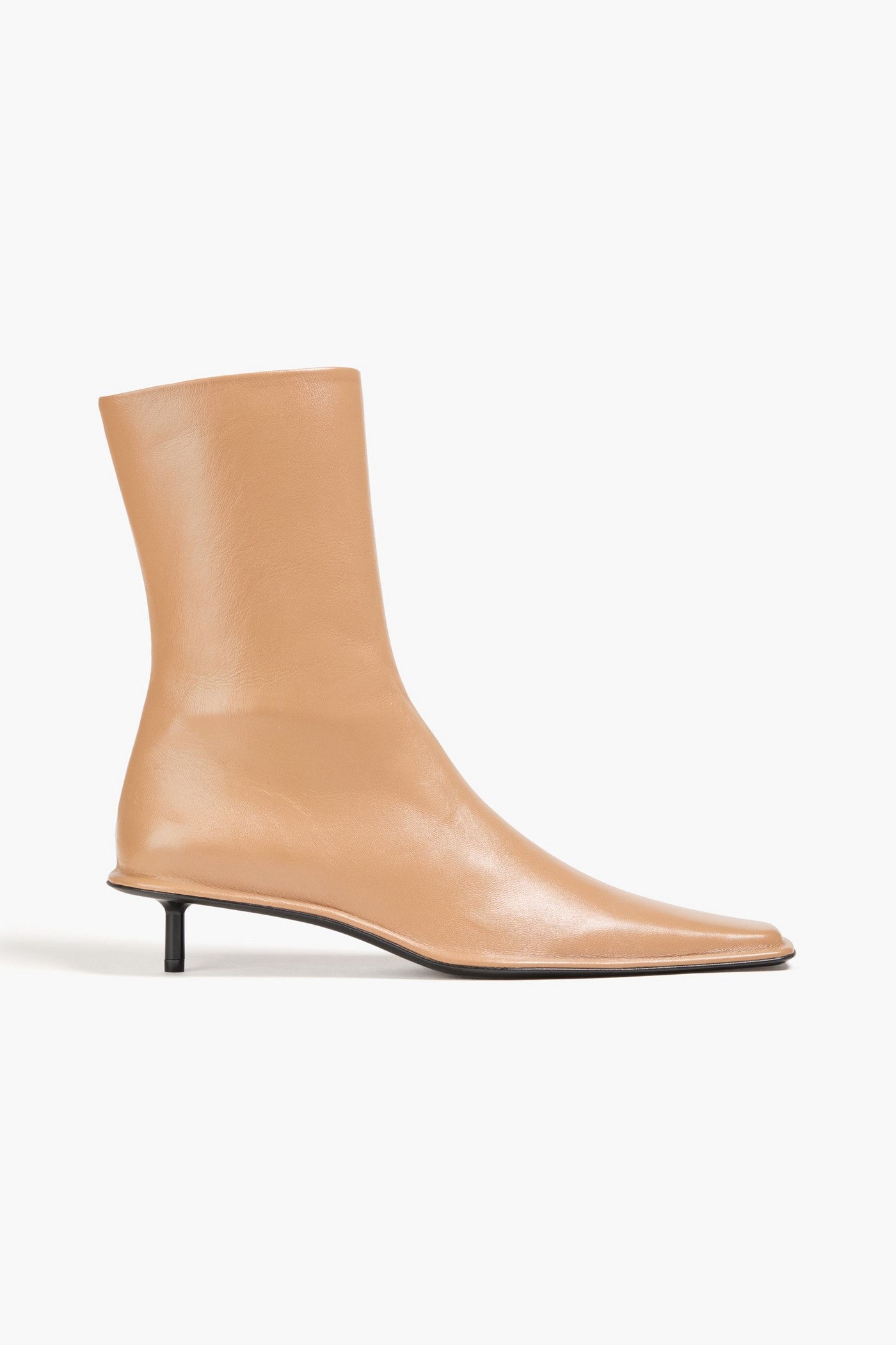 Jil Sander Leather Ankle Boots Neutral Women's