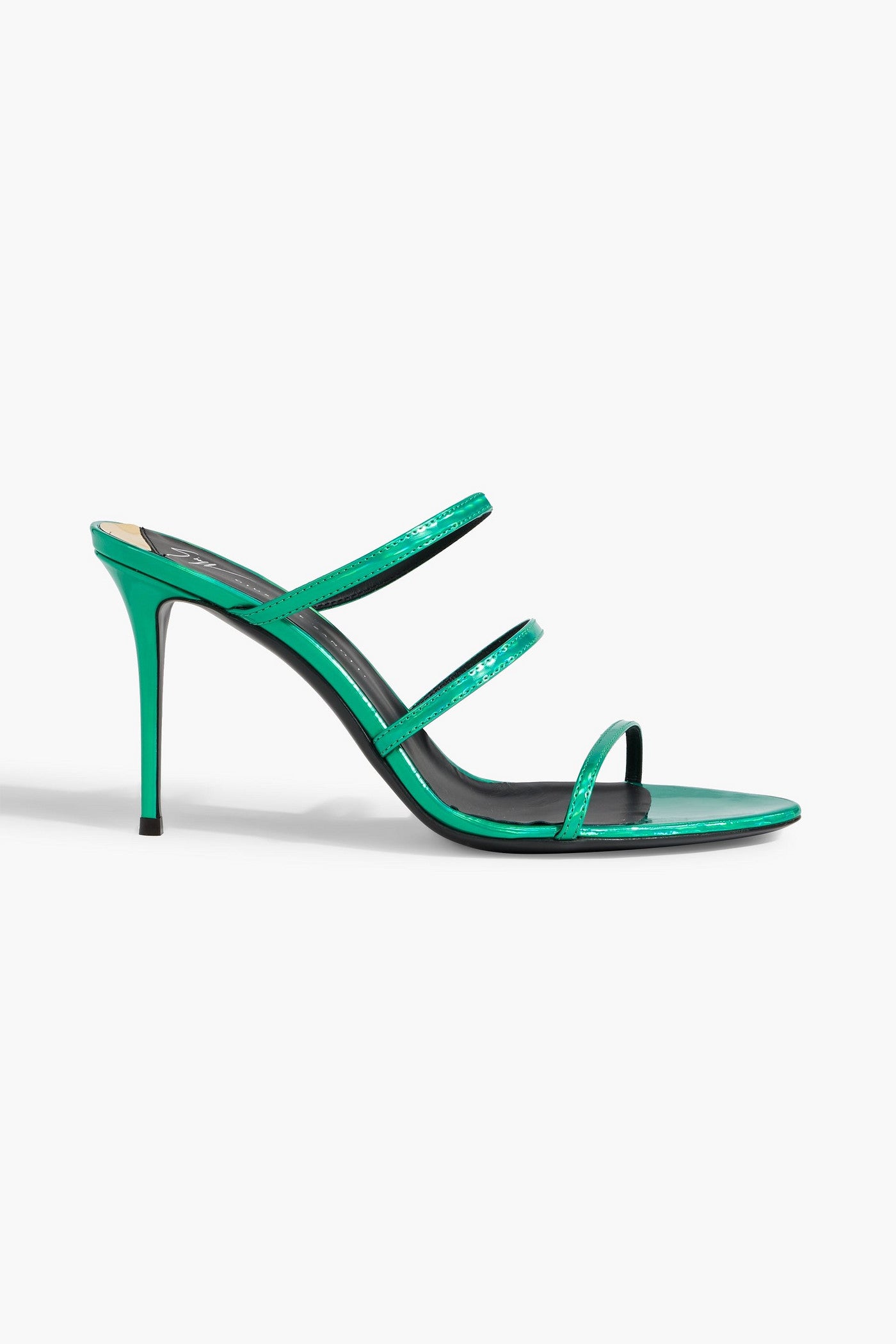 Giuseppe Zanotti Clandestino Patent-Leather Sandals Jade Women's