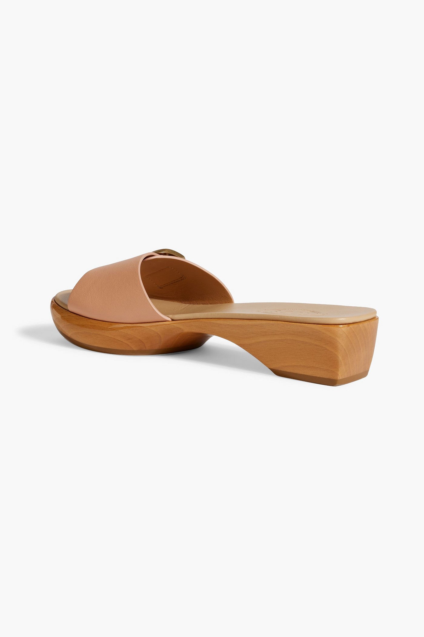 Tod's Buckled Leather Slides Neutral Women's