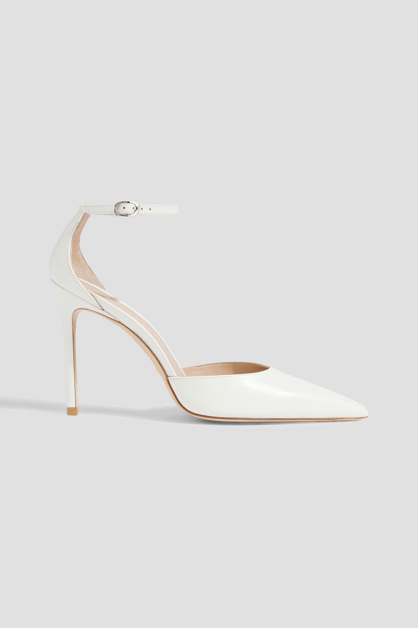 Stuart Weitzman Stuart 100 Leather Pumps White Women's