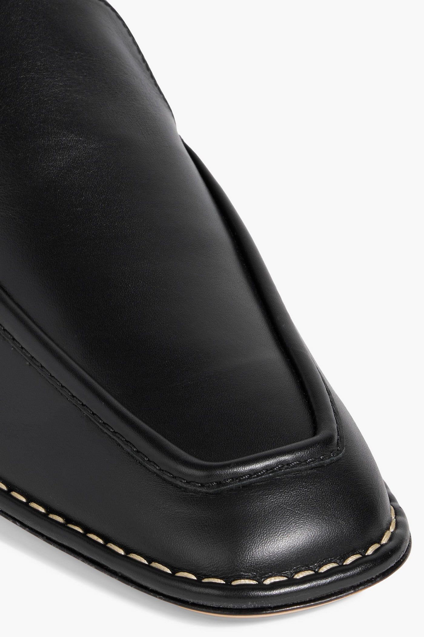 Tod's Leather Loafers Black Women's